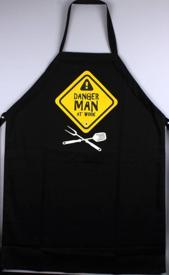 BBQ apron Danger Man at Work. Code: APR-BBQ/DAN